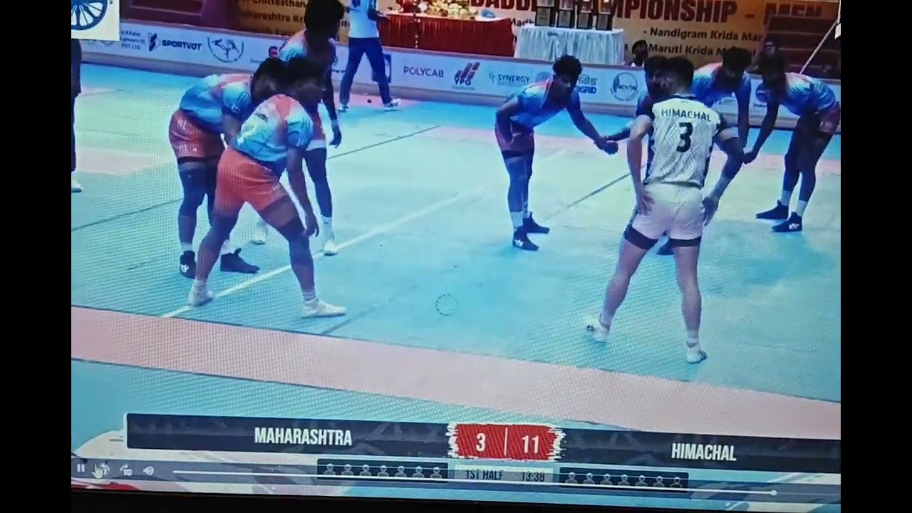 Maharashtra Vs Himachal 1st half | 72nd Senior National Men's Kabaddi Championship 2026