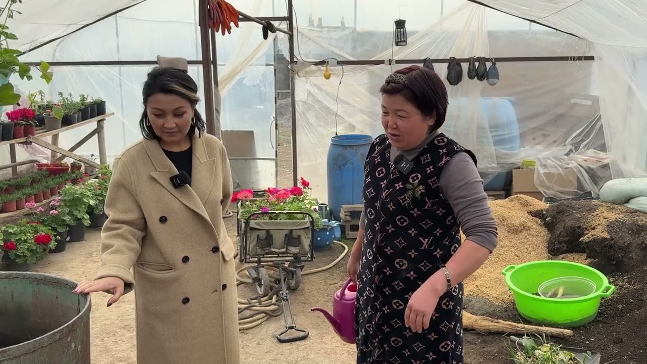 Майып уулу менен гүл күнөсканасын гүлдөткөн эне