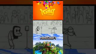 Candy crush Saga Vs Minecraft #shorts