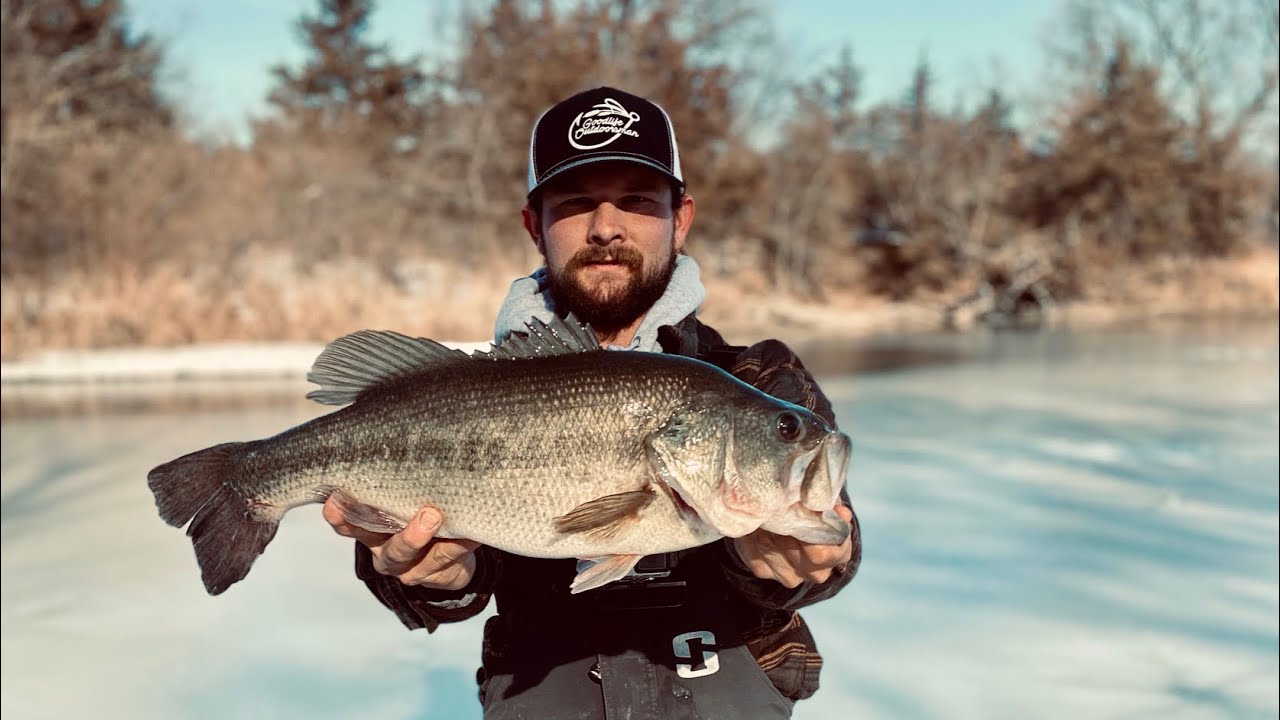 Unexpected Big Bass Through Early Ice