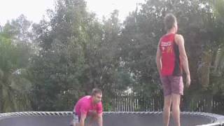 Trampoline Wrestling Match Levi Vs Kane