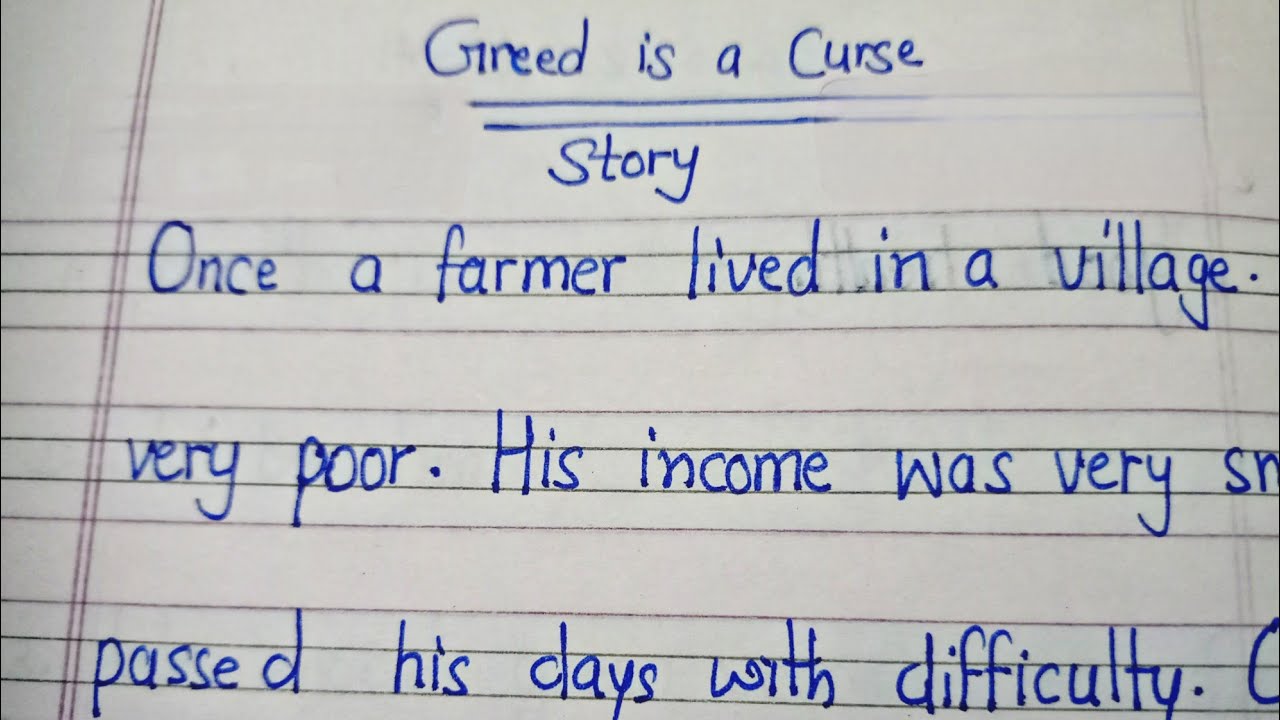 greed is curse essay