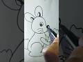 Easy to draw rabbitart artist drawing youtubeshorts
