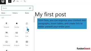 How to Write and Publish Your First Blog Post in WordPress   Fusionhost News