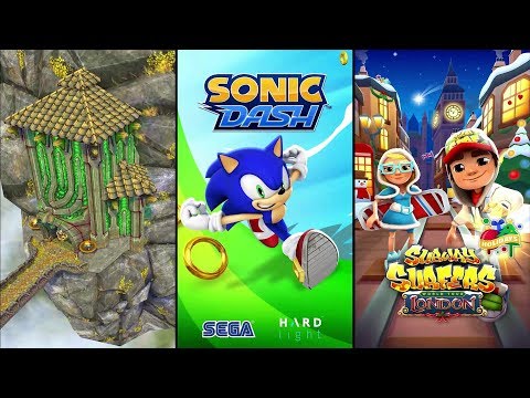 Temple Run 2 Sky Summit Vs Sonic Dash Vs Subway Surfers London Endless Run Gameplay
