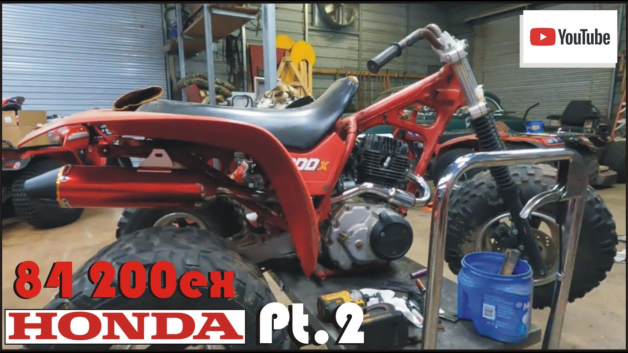 Установил выхлопную систему CRF и электростартер на свой 200x3-колесный автомобиль.