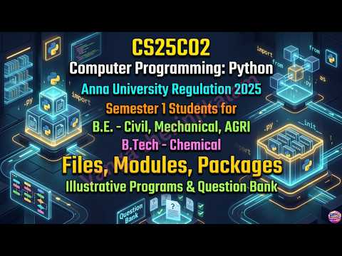 CS25C02 Computer Programming:Python|Files, Modules & Packages|Illustrative Programs & Question Bank
