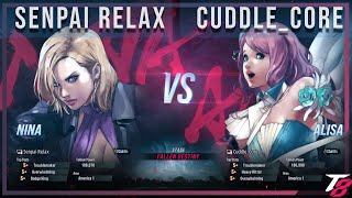 Tekken 8 ▰ SENPAI RELAX (Nina) VS CUDDLE_CORE (Alisa) | High Level Gameplay