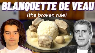 Anthony Bourdains Recipe Breaks This Rule | Back to Bourdain E45
Were breaking a big rule in the world of cooking today. Im also going to give my thoughts on veal and the ethics behind it. Learning to cook Blanquette De Veau from Anthony Bourdains Les Halles Cookbook.
🔪 My Essentials
Anthony Bourdains Les Halles Cookbook: https://amzn.to/3ZEgYr3
My Favorite Knife: https://amzn.to/3PZ6eAi
My Apron (other colors available): https://amzn.to/45uQOZr
Please note as an Amazon Associate I earn (a rather small percent 😅) from qualifying purchases through these links. Thank you!
💜 Support me and get a shoutout! - https://ko-fi.com/mitchmai
⭐️ Subscribe: https://www.youtube.com/channel/UCej3
🎵 TikTok: https://www.tiktok.com/@mitchmoves1?
📸 Instagram: https://www.instagram.com/mitch.mai/?
📚 Chapters
00:00 - Anthony Bourdains Blanquette De Veau Recipe
00:57 - Is Veal Ethical?
03:13 - Prepping The Dish
04:00 - Comment Of The Week!
08:12 - Plating, Tasting, What I Would Do Different
🍎 Ingredients
• 1 pint / 560 g pearl onions
• 6 Tbsp / 84 g unsalted butter
• 1 pint / 560 g small white button mushrooms
• 3 lb / 1.35 kg veal neck or shoulder , cut into 2-inch cubes
• 1 bouquet garni, (parsley, thyme, bay leaf)
• 1 large onion, cut in half, studded with 4 cloves
• 1 carrot, cut in half
• 1 celery rib
• 4 Tbsp / 56 g flour
• 1/2 cup / 225 ml heavy cream
• salt and white pepper
• 1 egg yolk
• juice of 1/2 lemon
🫕 Equipment
• 2 small pots
• large pot
• strainer
• medium pot
• whisk
• small bowl
• measuring cup
#anthonybourdain #veal #frenchfood Anthony Bourdains Recipe Breaks This Rule | Back to Bourdain E45