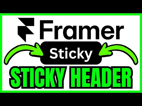 How To CREATE A Sticky Header In Framer (QUICK & EASY) 2026
