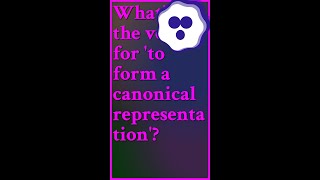 In computing contexts, the standard verb is definitely canonicalize. Its agent noun is c... #shorts