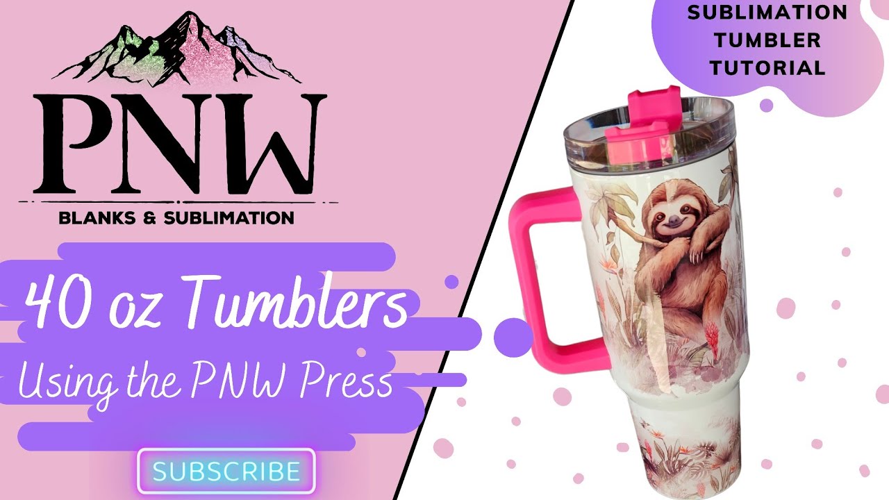 40 oz Tumbler Sublimation using the PNW Tumbler Press -Tips and Tricks for  how to press a full wrap! 