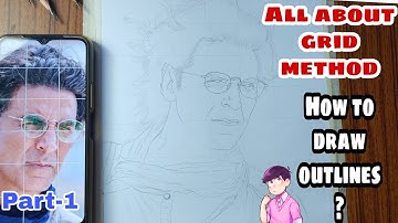 How to draw Outline using gird method / How to draw Akshay Kumar step by step / Part-1