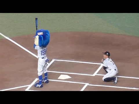 侍ジャパン女子代表　堀田ありさ投手の108キロ直球にビビりまくるドアラ　中日ドラゴンズVS東京ヤクルトスワローズ　2023.8.30