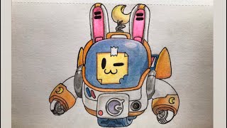 Dibujando a LUNAR SPROUT de Brawl Stars🌙