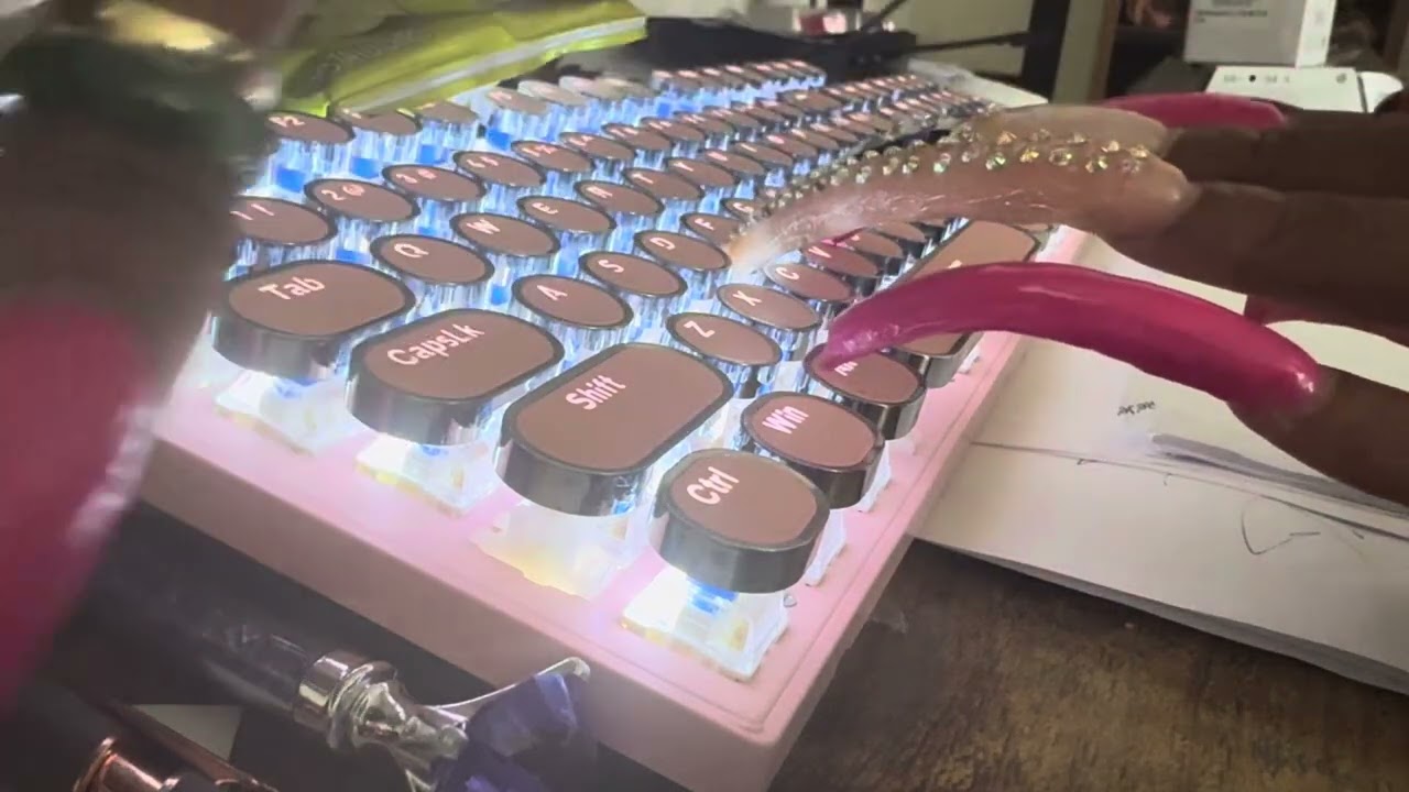 ASMR LONG NAIL TESTING- typing- xl nails