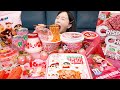 Mukbang asmr korean convenience store food rose fire ramen tteokbokki jelly desserts ssoyoung