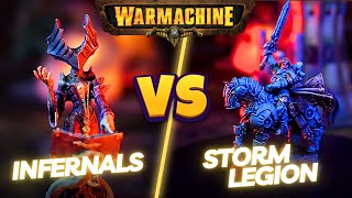Warmachine battle report - Infernals [Zaateroth] vs Storm Legion [Calder]