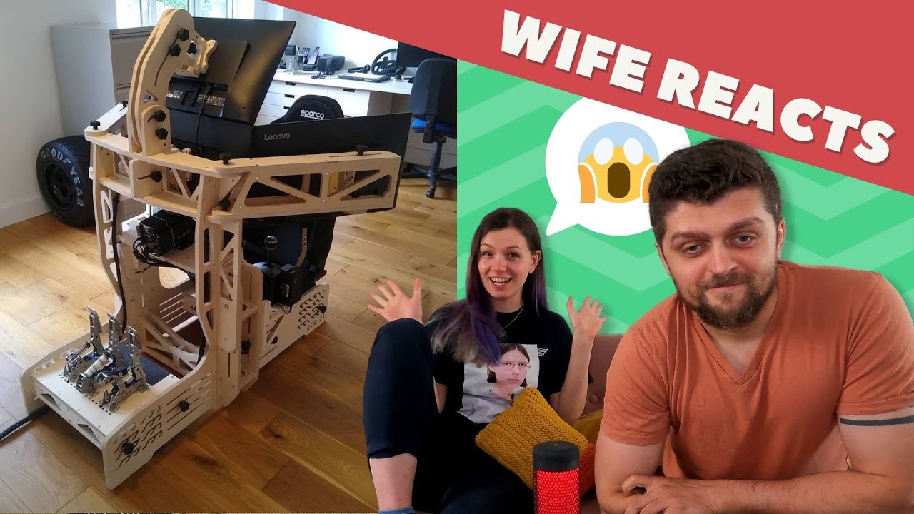 Wife reacts to sim racing rigs - Sim Racing Review #2