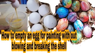 How to empty an egg with out blowing and breaking the shell | Mommy Mea Wealth