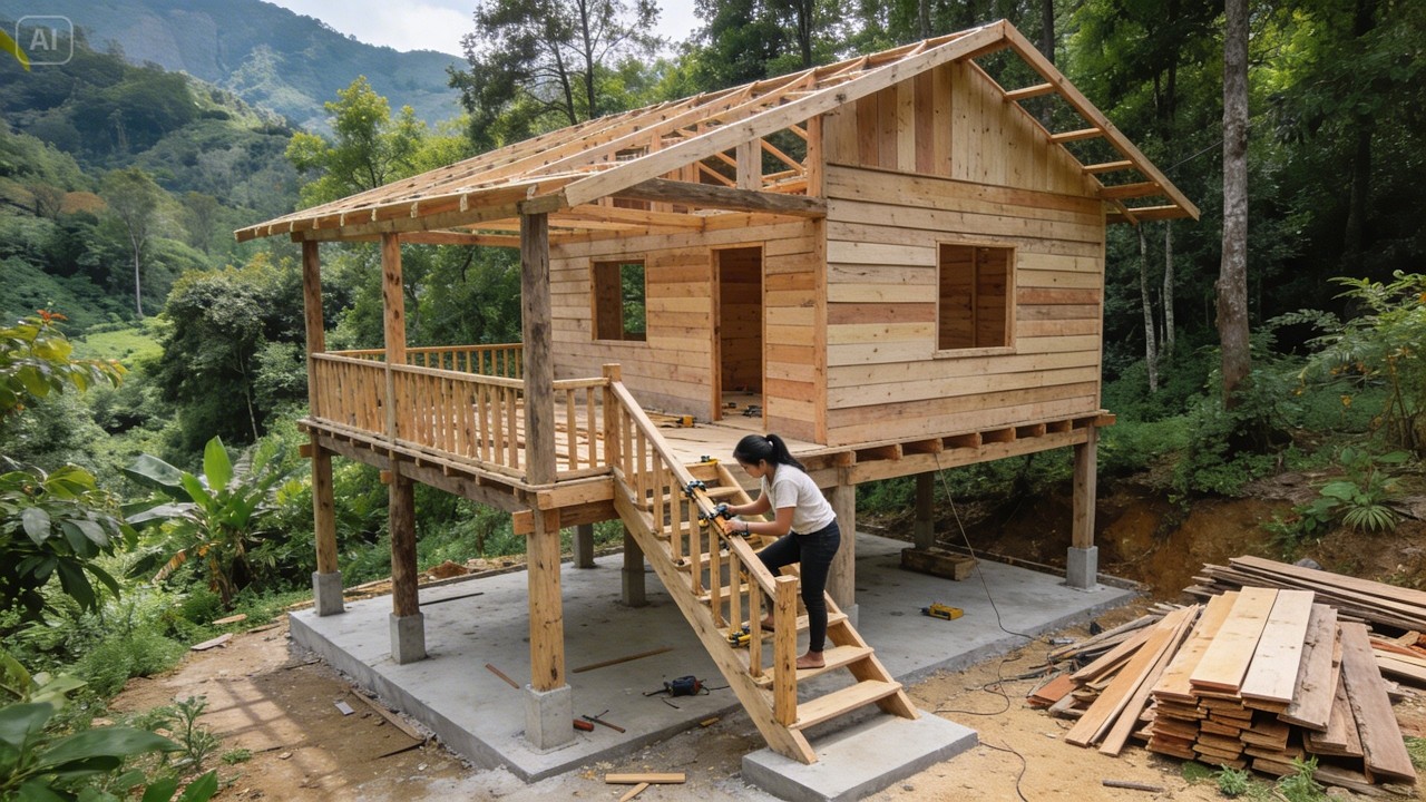Turning Ruin into Hope – The Story of a Girl Rebuilding Her Home from Scratch | By @trieumaihuong543