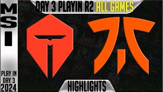 TES vs FNC Highlights ALL GAMES | MSI 2024 Play Ins Round 2 Day 3 | TOP Esports vs Fnatic screenshot 5