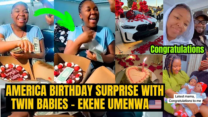 Actress Ekene Umenwa Biggest Birthday Surprise in America 🇺🇲 By Her Husband With Twin Babies ❣️