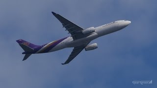 Gear Down Thai Airways A330 Hs-Tbc Visual Approach And Departure - Fukuoka Airport 福岡空港