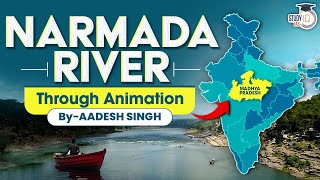 Complete Narmada River Explained through Animation | UPSC GS1 Geography