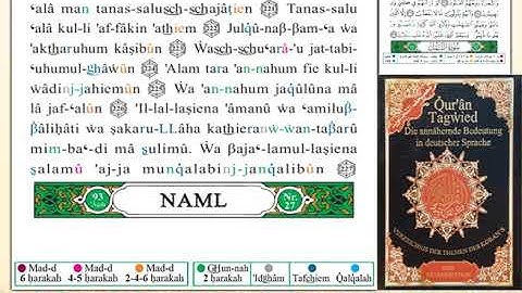 ختمة من مصحف التجويد باللغة الألمانية الصفحة رقم 376
