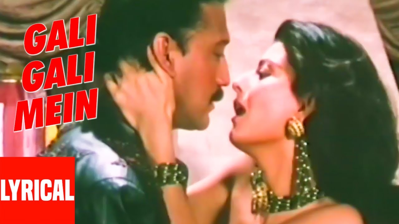 Gali Gali Mein Lyrical Video  Tridev  Alka Yagnik Manhar Udhas  Jackie Shroff Sangita Bijlani