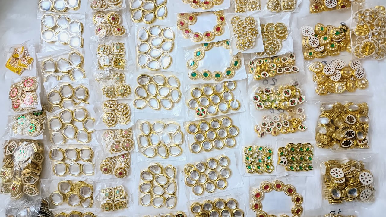 ALL types of Kundan jewellery raw material | Handmade Jewellery Material | Ad Kundan , meenakari