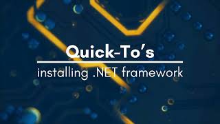 Installing .NET Framework