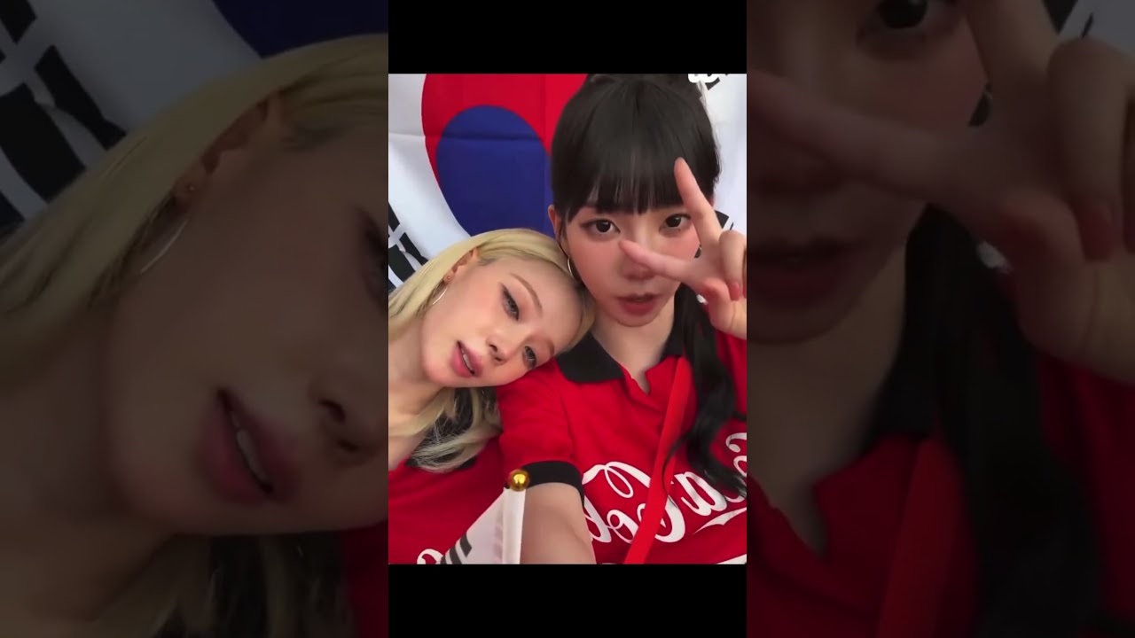 ワールドカップ観戦するカリナとウィンター #kpop #aespa #karina #winter