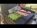 Blackstone Griddle - Filets with Asparagus and Mushrooms.