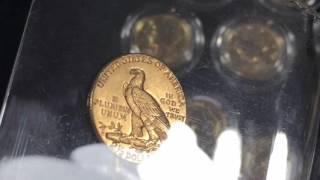 Gold: $2.5 Indian, 2012-2015 1/10 Ukraine Archangel, 1/10 Mercury dimes