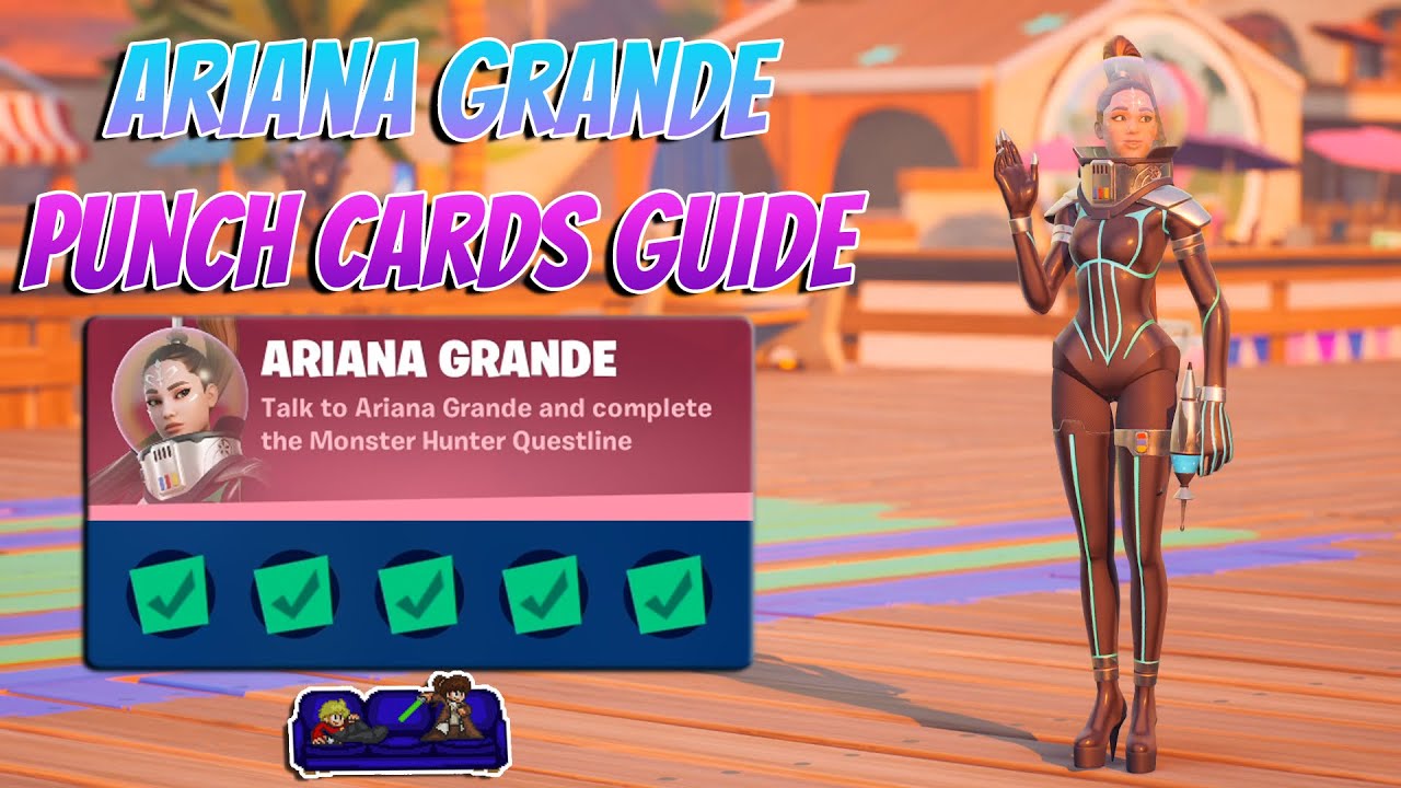 Ariana Grande Punch Card Quests Guide Fortnite Ch2S8 - YouTube