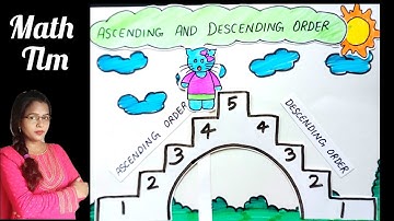 ascending and descending order / math tlm for primary school / math project / b.ed tlm