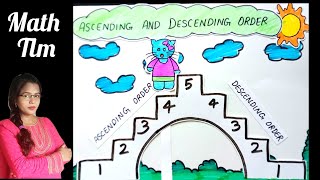 ascending and descending order / math tlm for primary school / math project / b.ed tlm