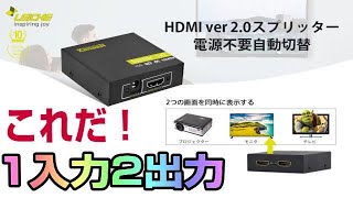 KanaaN HDMIスプリッター 1入力2出力 四角