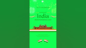 happy independence day Animation Video 4k I happy independence day green screen #animation #green