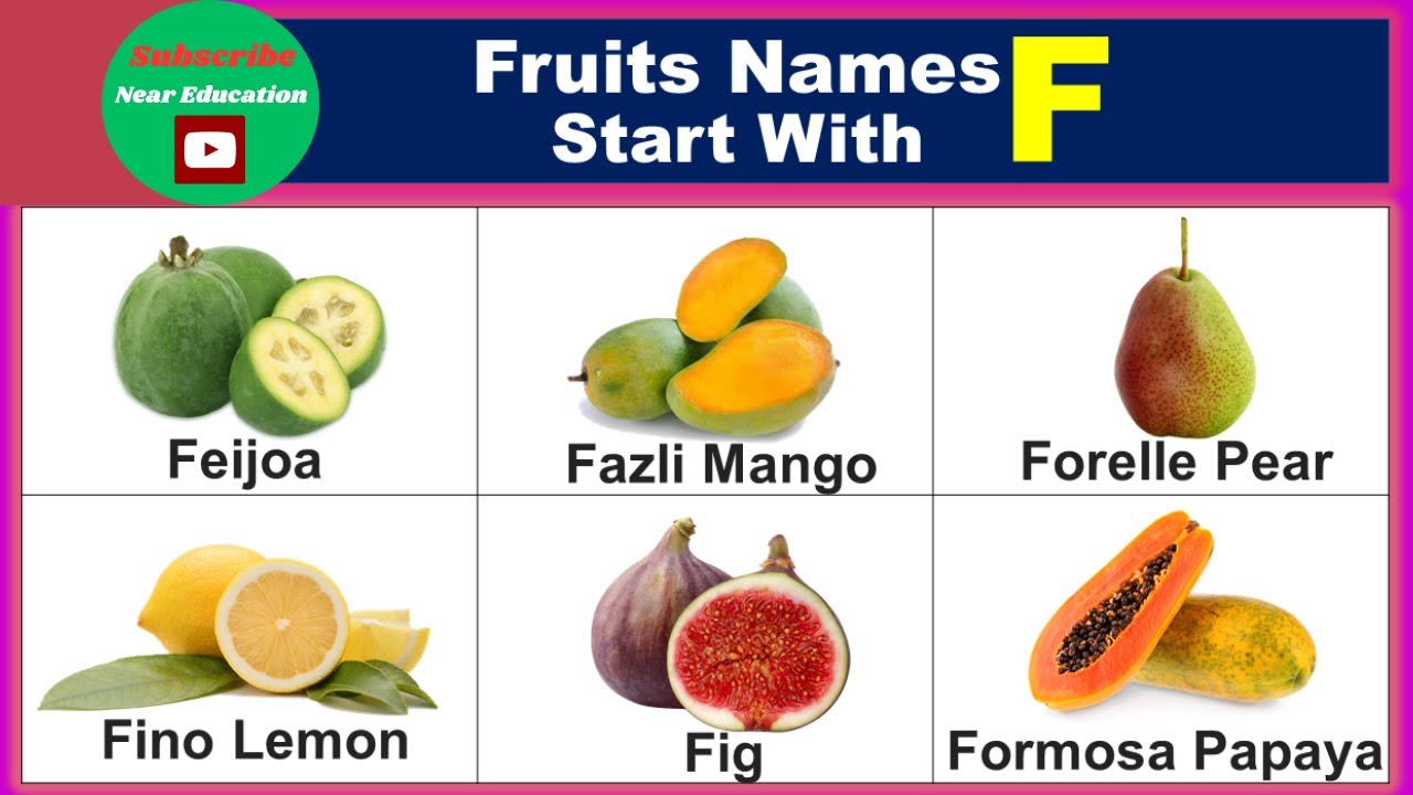 Названия фруктов начинаются на букву Ф | Near Education