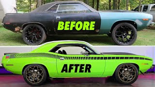 RESTOMOD - 1973 Plymouth Cuda AAR with HELLCAT ENGINE?