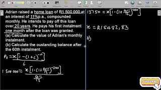 Grade 12 Financial Maths | Oustanding Balance | Present Value