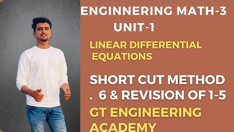 Enginnering math 3,Short cut method 6, particular Integral