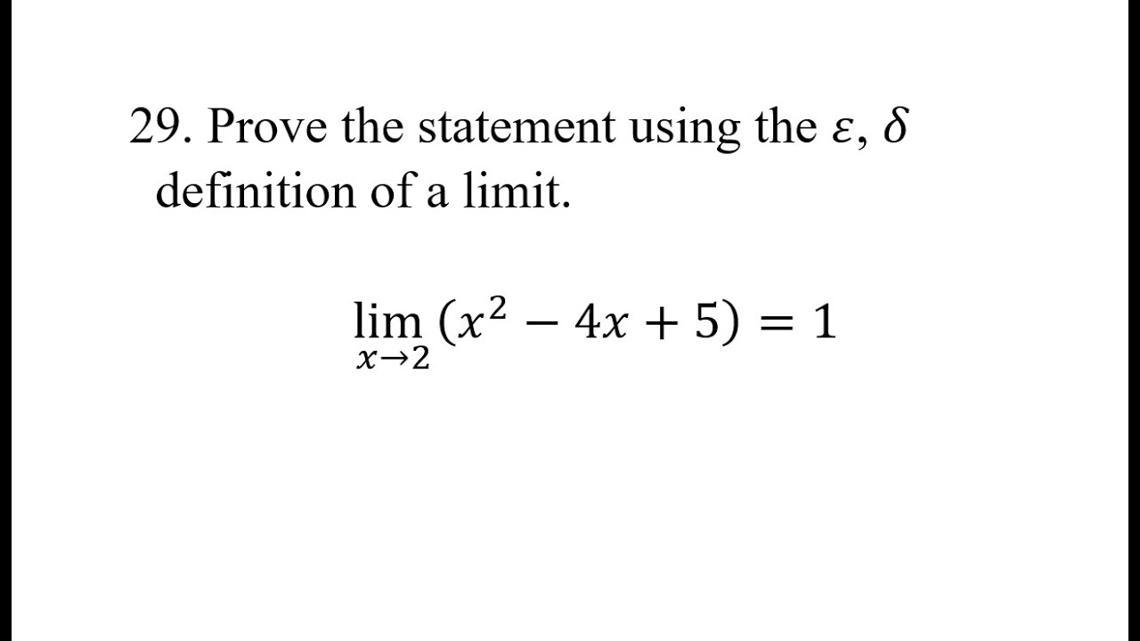 The Term Limiting Date Is Defined By What Statement 29. Prove the statement using the ε, δ definition of a limit. (lim)(x→