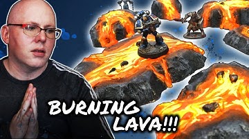 Lava Terrain Building (Realistic Terrain for D&D, Warhammer, & Other Tabletop Games) 🔥😵