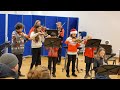 Christmas 2022 music concert Lucas playing violin. UK.