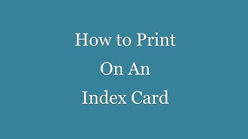Printing on Index Card