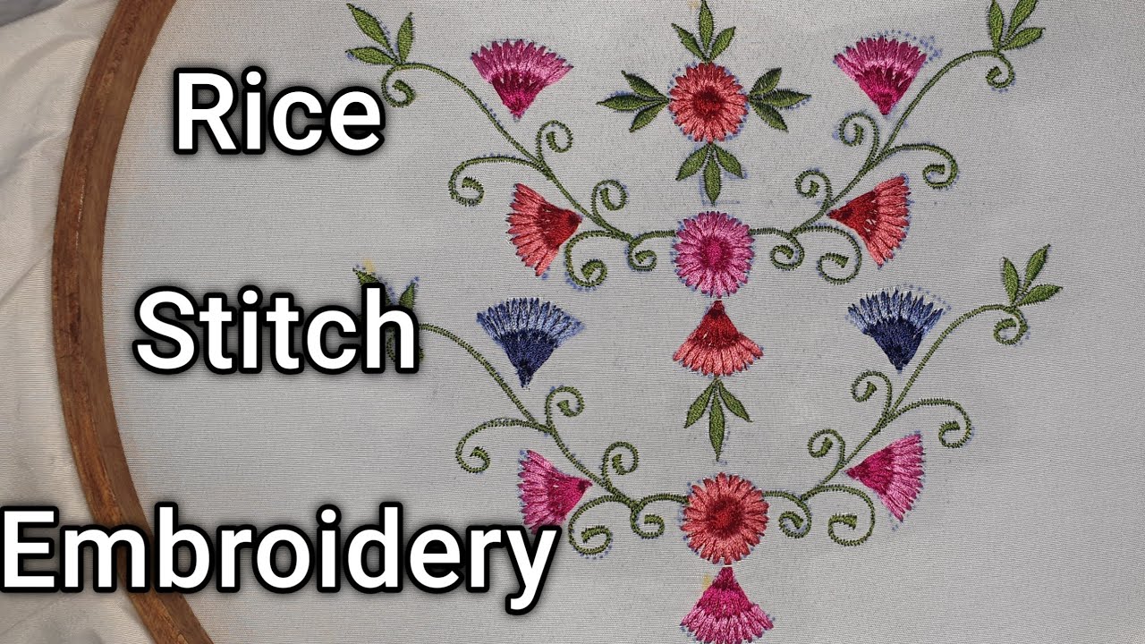New Unique Rice Stich Machine Embroidery Design - YouTube